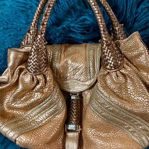 Large Fendi Rose Gold Spy Bag